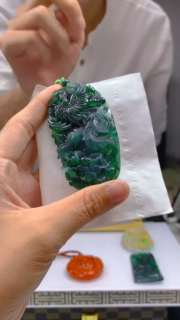 定制翡翠未镶嵌毛货闪购链接ZJX012带珠链