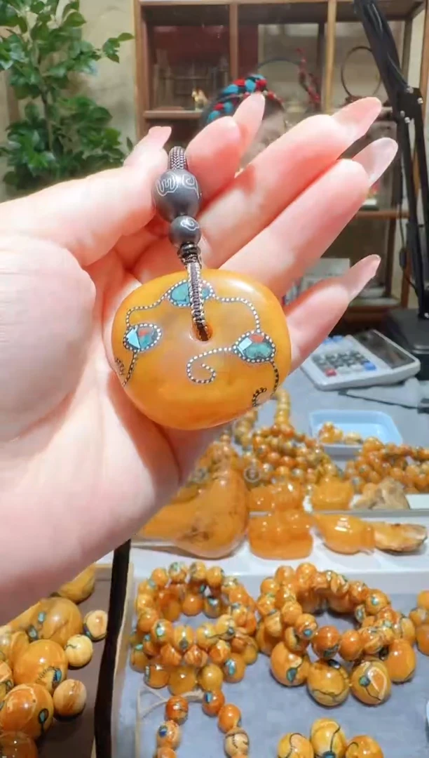 蜜蜡颈饰未镶嵌2239天然蜜蜡珠宝奇石全都保真