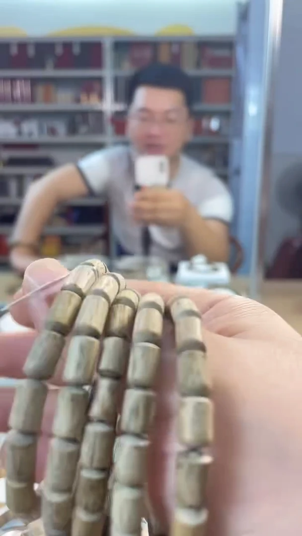 沉香手串柬埔寨柱珠单圈