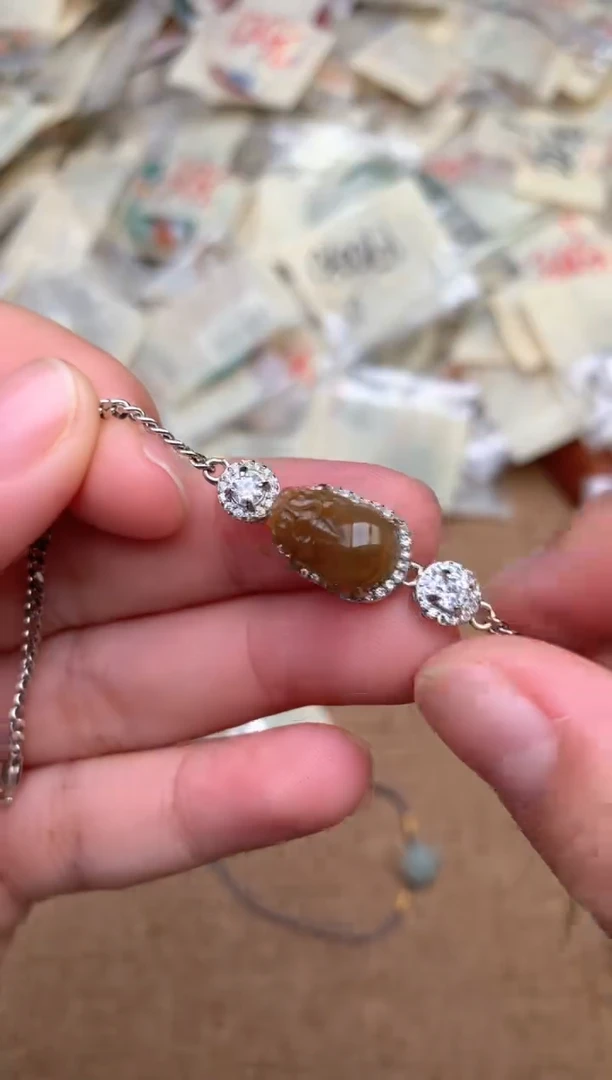 银S925镶嵌挂件翡翠一