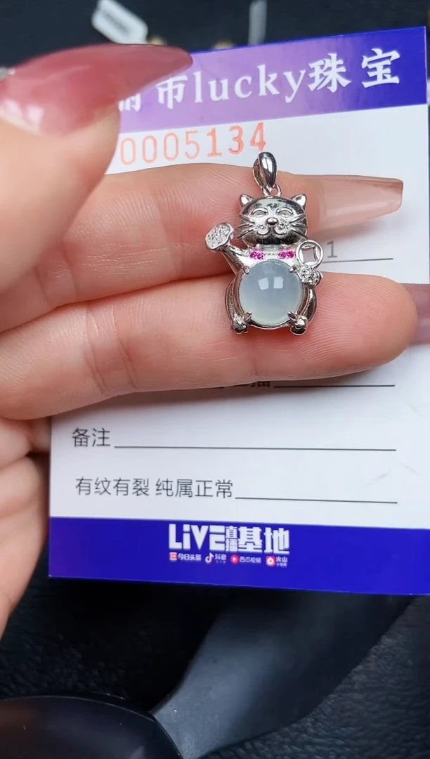 翡翠银S925镶嵌颈饰5134