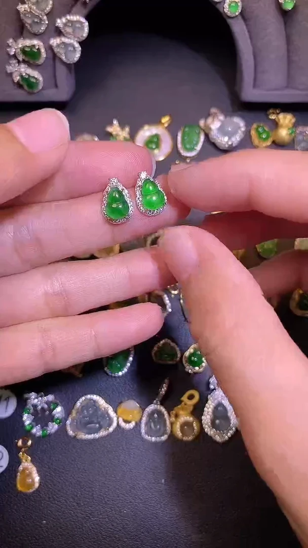 吊坠(不含链)银S925镶嵌翡翠1