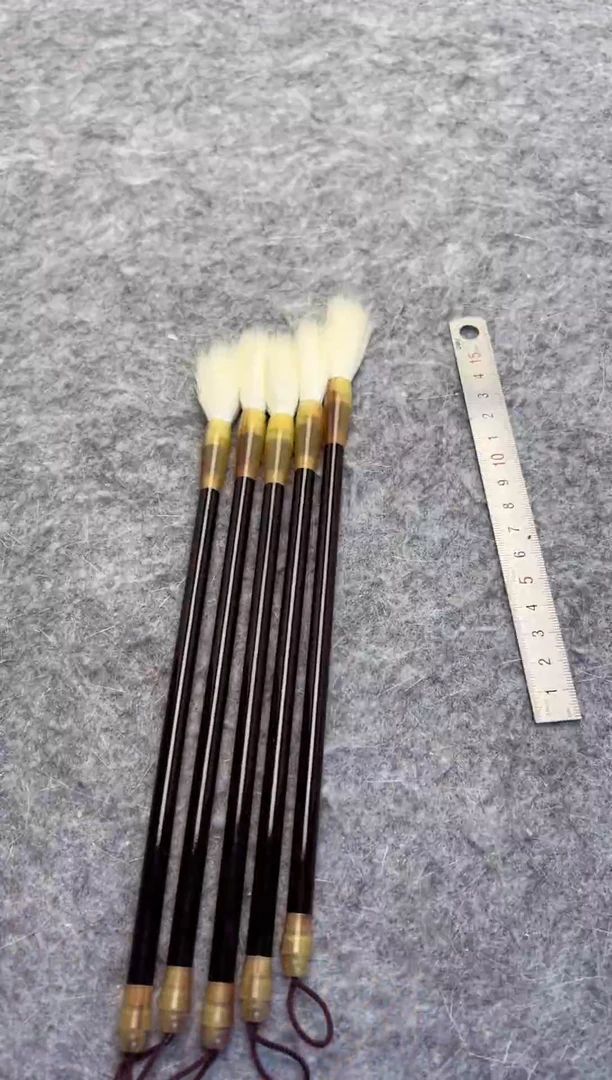 羊毫毛笔 1支 出锋3.5cm 黑柯檀木杆
