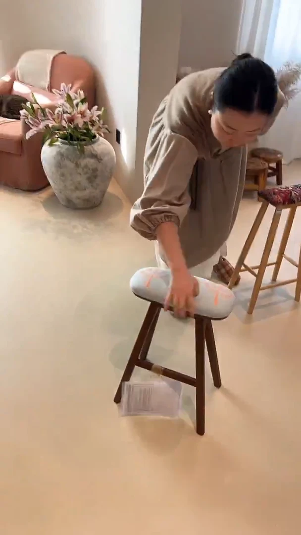 茶道摆件0000蓝面小凳子6108