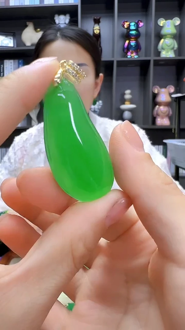 翡翠14K金镶嵌颈饰丹丹diy劲饰