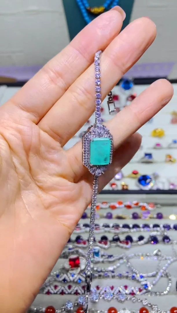 银S925镶嵌耳饰紫晶1