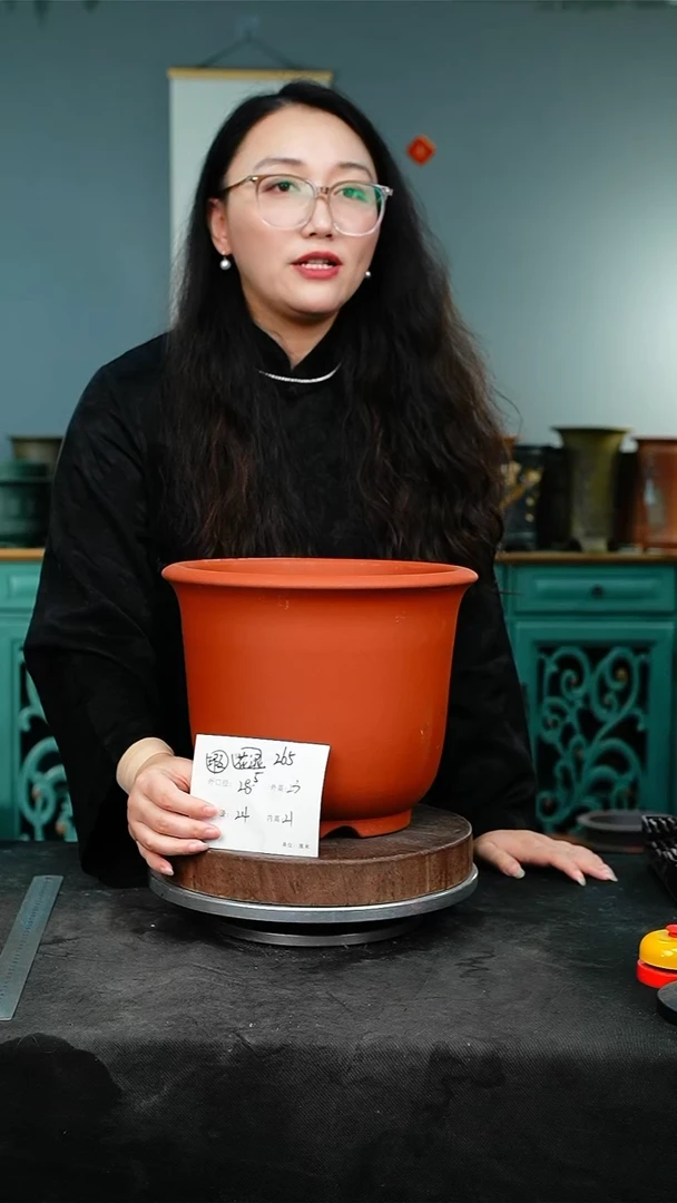 紫砂花盆265花泥瑕疵