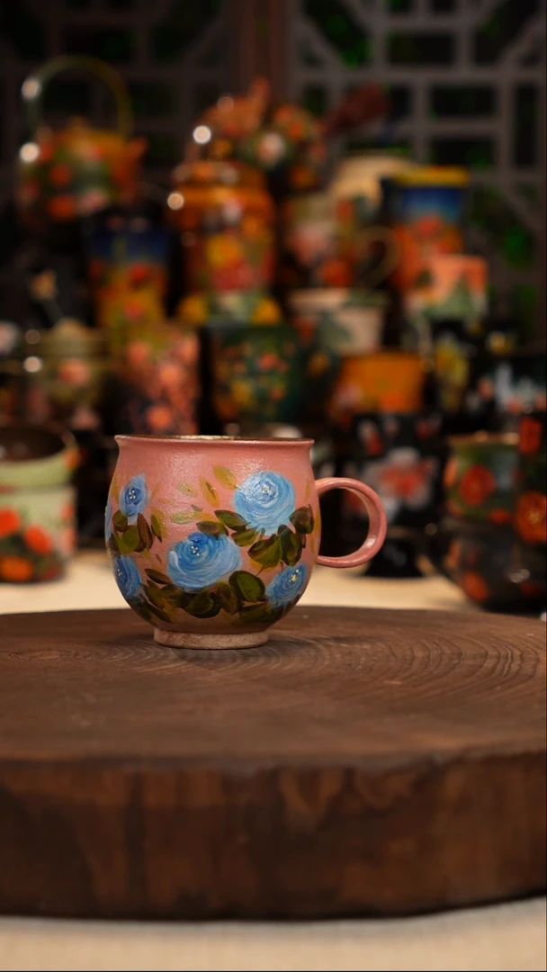 油画   釉下彩    杯子