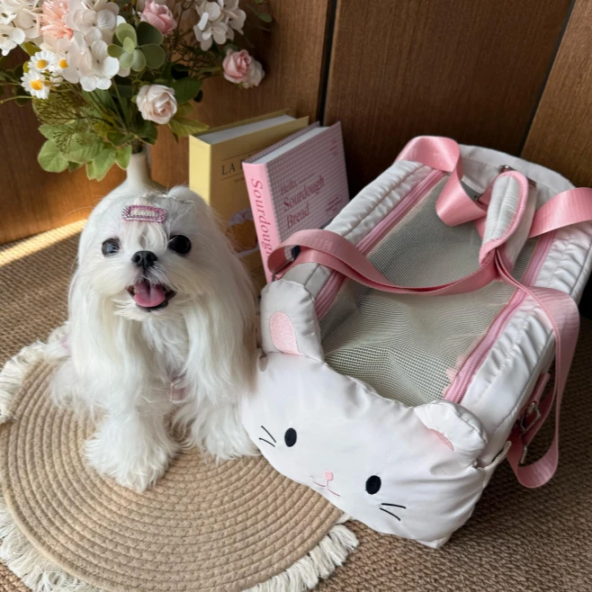 Fluffybaby五一出行宠物车载包小型犬宠物外出包两用猫包比熊