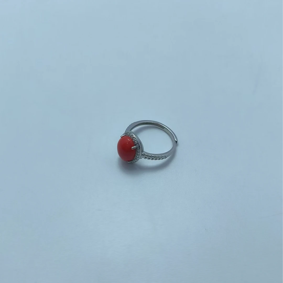 B6445 山山红色椭圆戒指 多样性发货其一 气质 | 时尚 百搭 素款