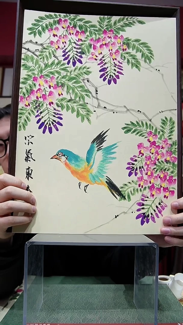 书法A3不落名手绘国画多样性 带框发货H711