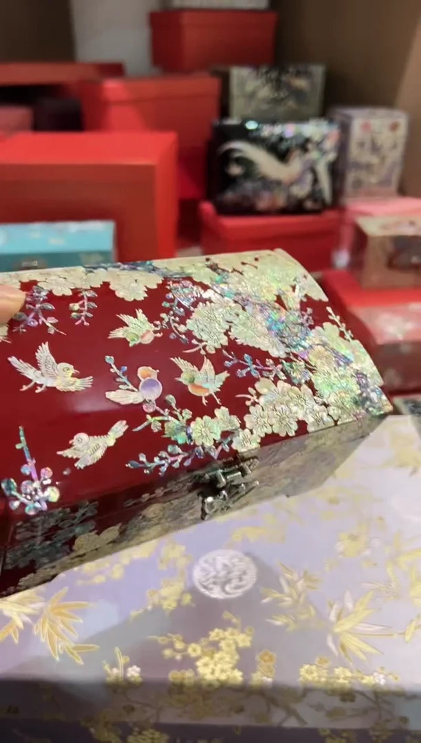 手工微瑕 ·按扣满贝底 · 弘贝雅螺钿漆器