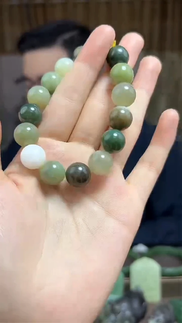 和田玉未镶嵌颈饰挂件12MM