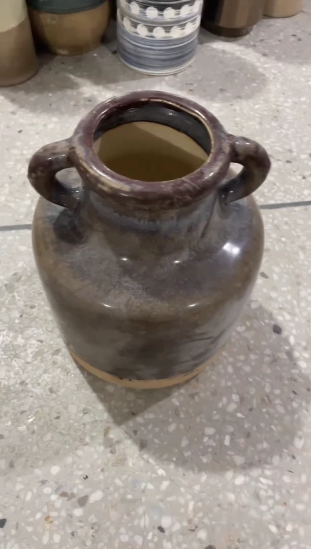 微瑕花盆高28.5cm口径9.4cm