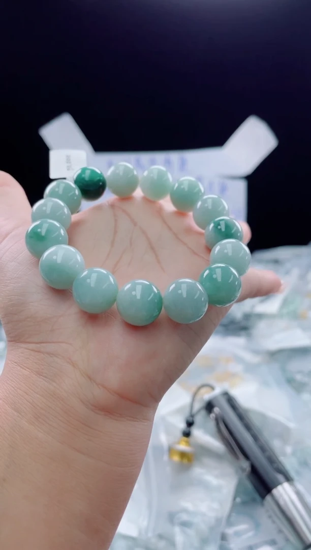 未镶嵌定制翡翠珠串