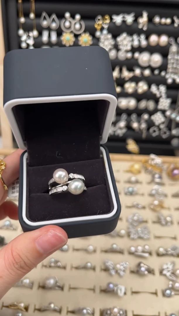 【闪购商品】海水珍珠戒指银S925镶嵌S925海水戒指