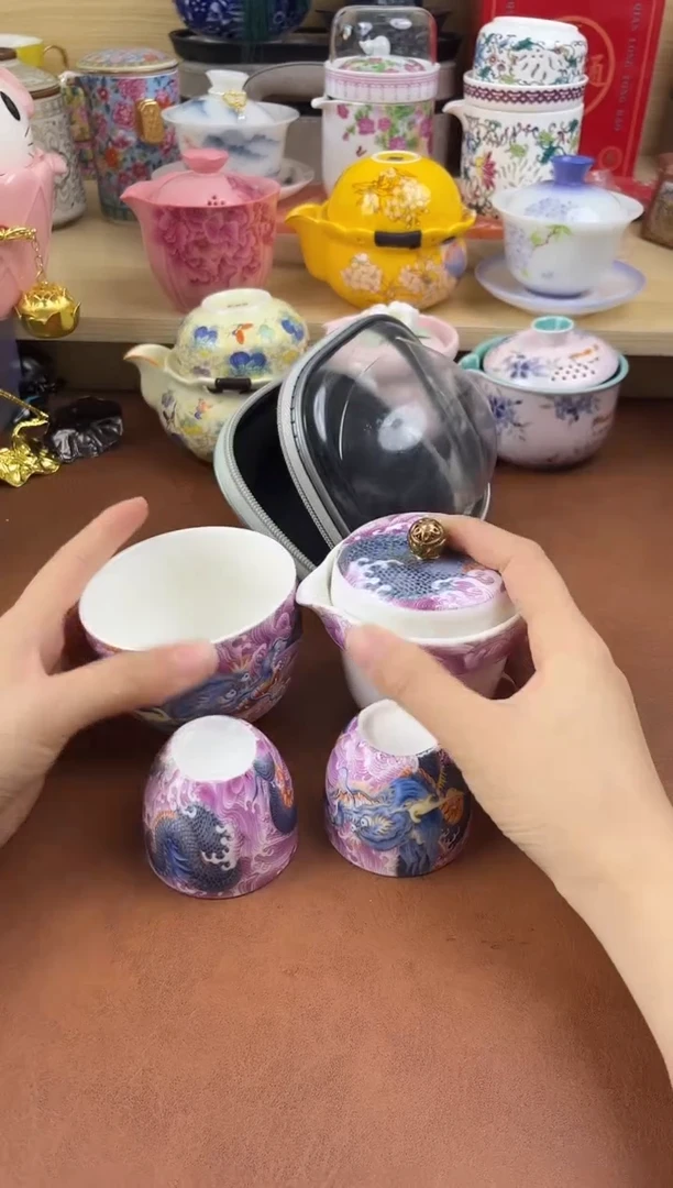 陶陶瓷茶具摆件旅行套组微瑕