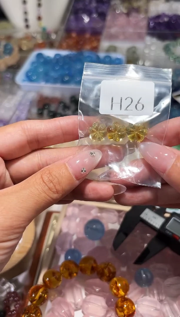 未镶嵌手串水晶H26南瓜珠一个