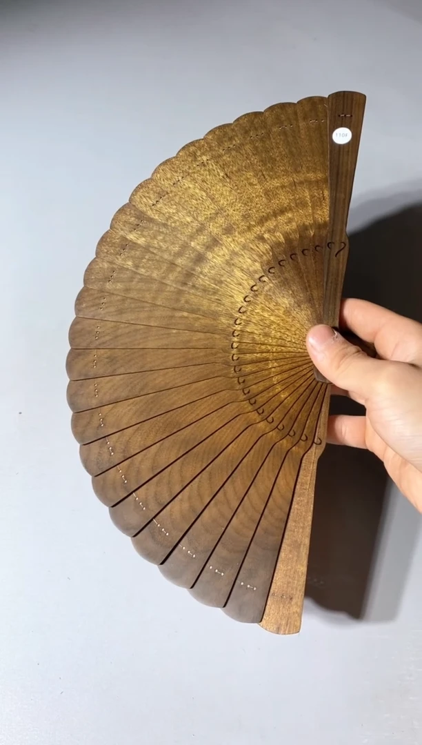 金丝楠110号18cm乌木金丝楠小叶桢楠扇子