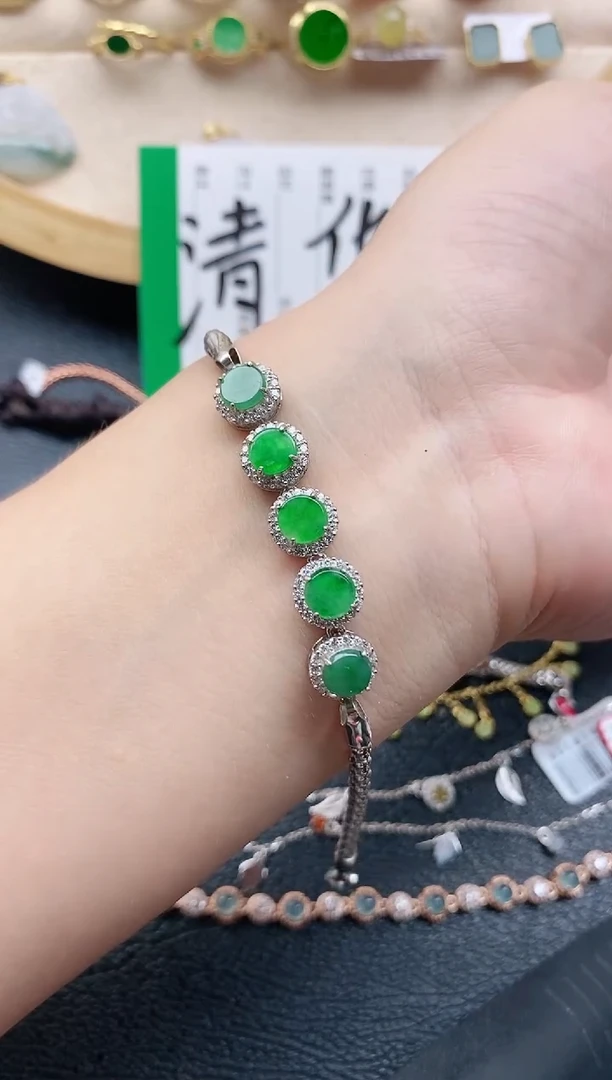 翡翠戒指银S925镶嵌11111