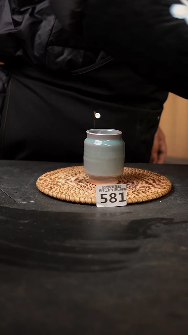 【闪购商品】瓷片581泥泥手工花盆口4高7