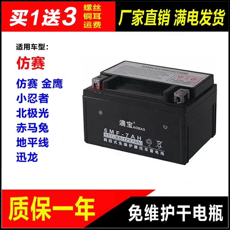摩托车干电瓶仿赛 小忍者 北极光 赤马兔 地平线 迅龙 金鹰蓄电池