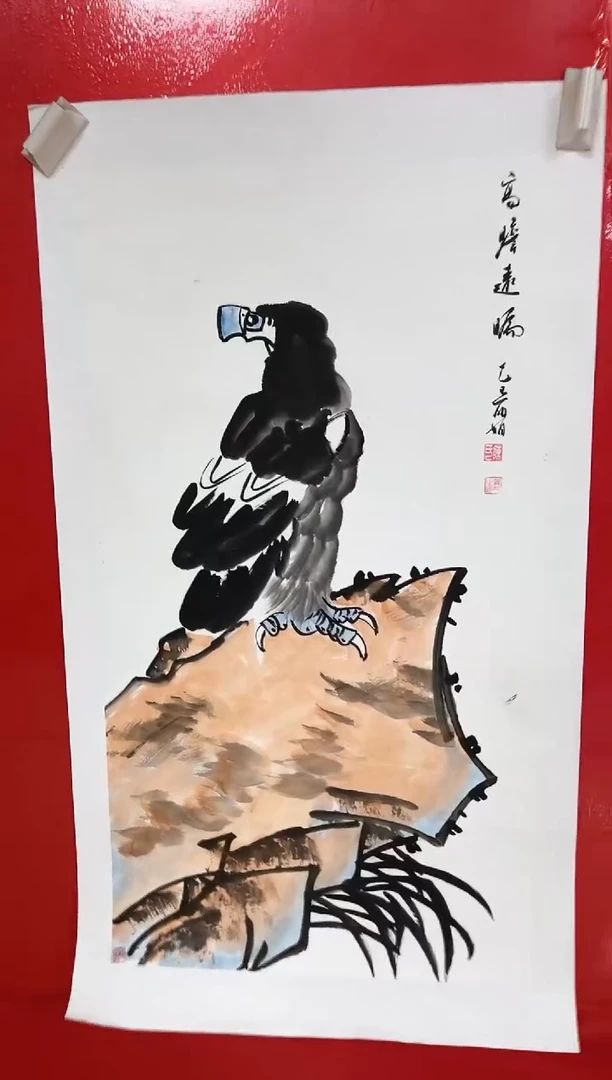国画陈丽娟-三尺-鹰