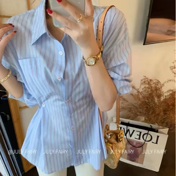 【A582-A781】陈思思2025春季新款时尚宽松百搭衬衫