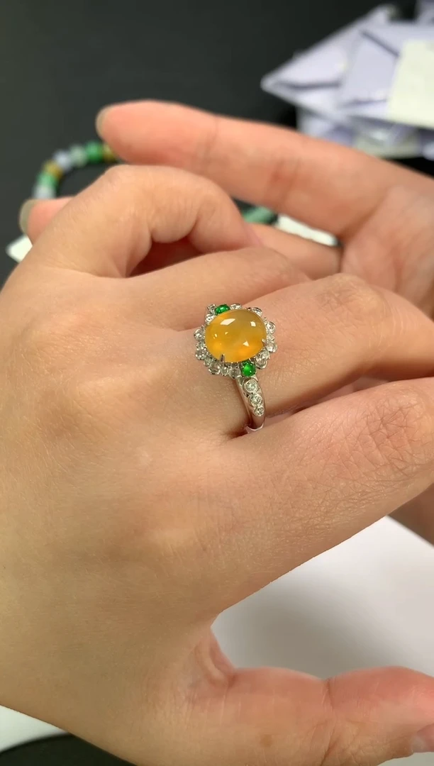 18K金镶嵌戒指翡翠67