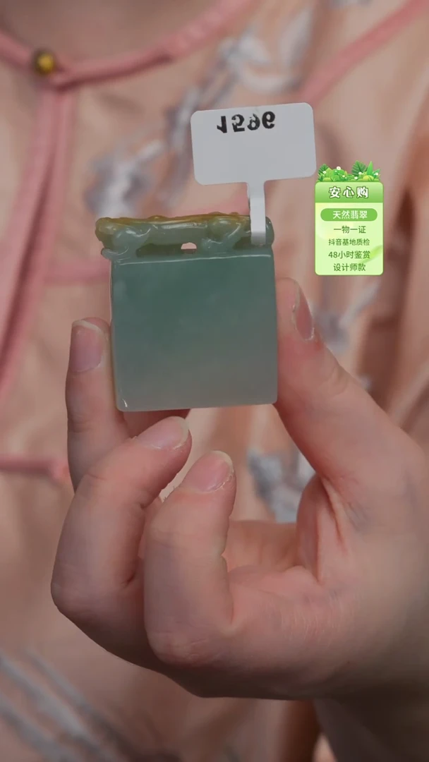 颈饰未镶嵌翡翠印章-