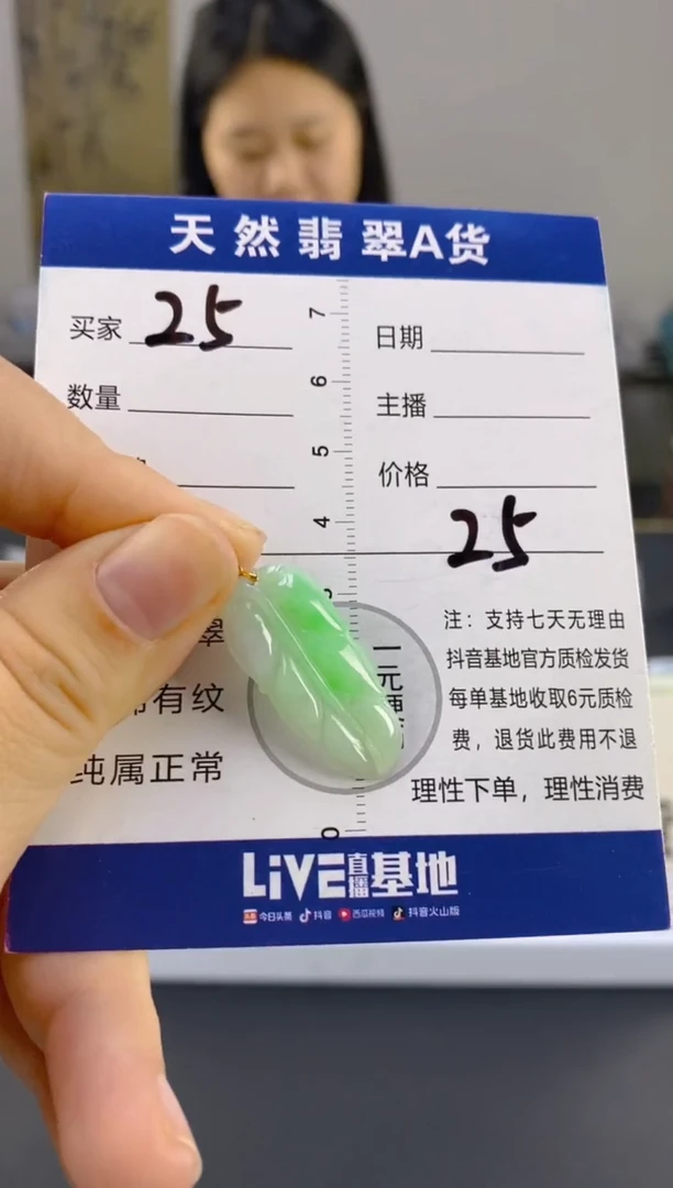 【闪购商品】翡翠颈饰18K金镶嵌天然A货翡翠