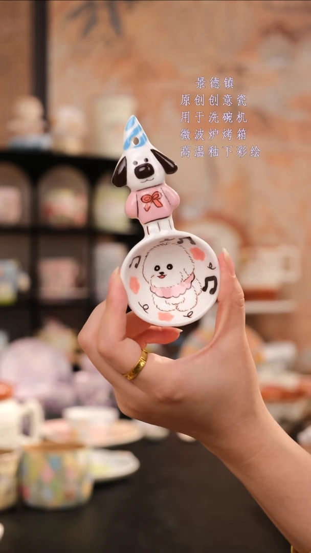 摆件景德镇手工手绘设计师款