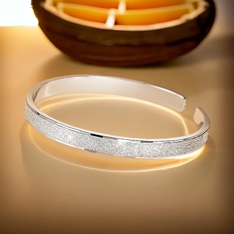 足银手镯 51号-爱如繁星【开口】