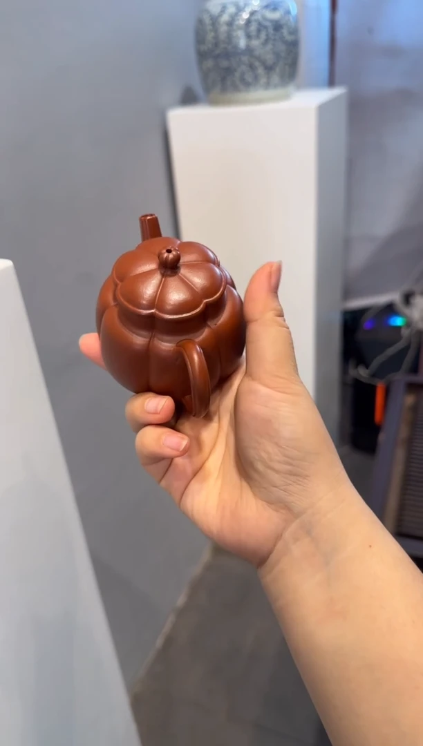 茶壶紫砂藝*繁花 朱泥