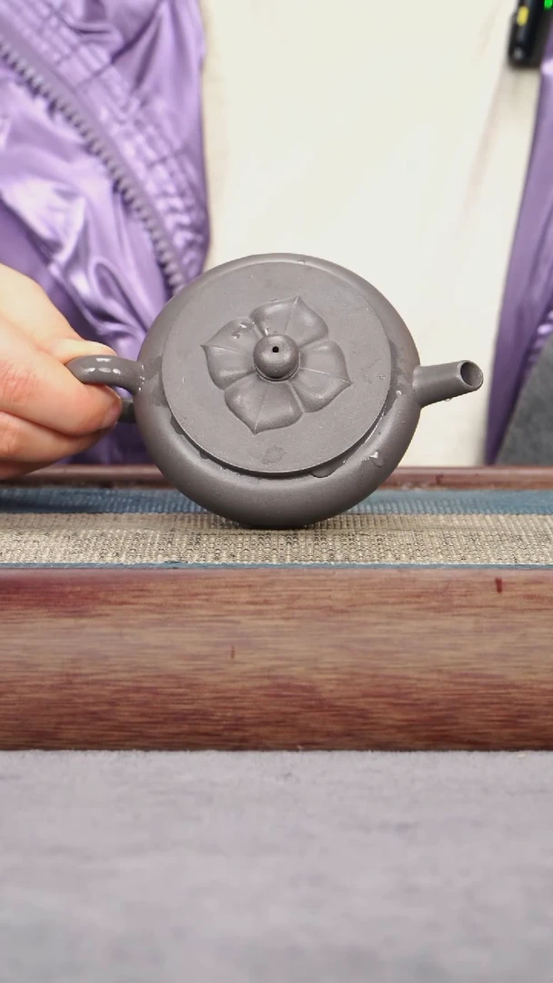 【闪购商品】紫砂茶壶天青泥 菱花