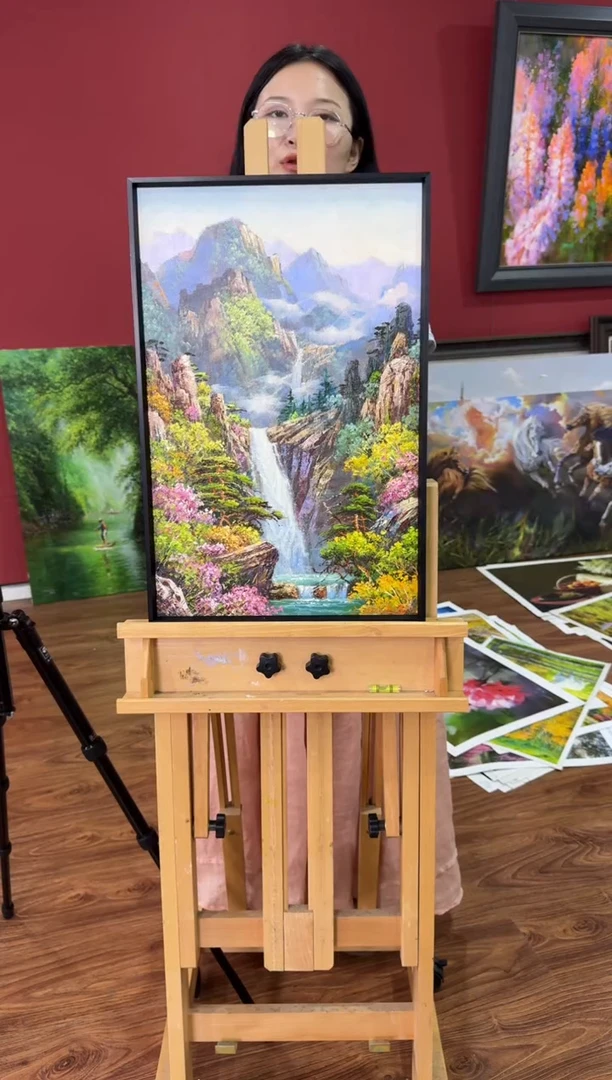 油画【原创·保真·带证书】朝鲜画家纯手绘油画作品  顺丰包邮