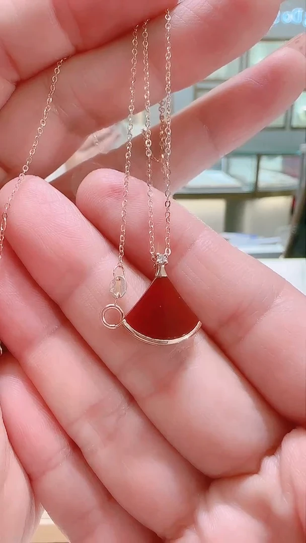 【闪购商品】玛瑙/玉髓套链18K金镶嵌套链