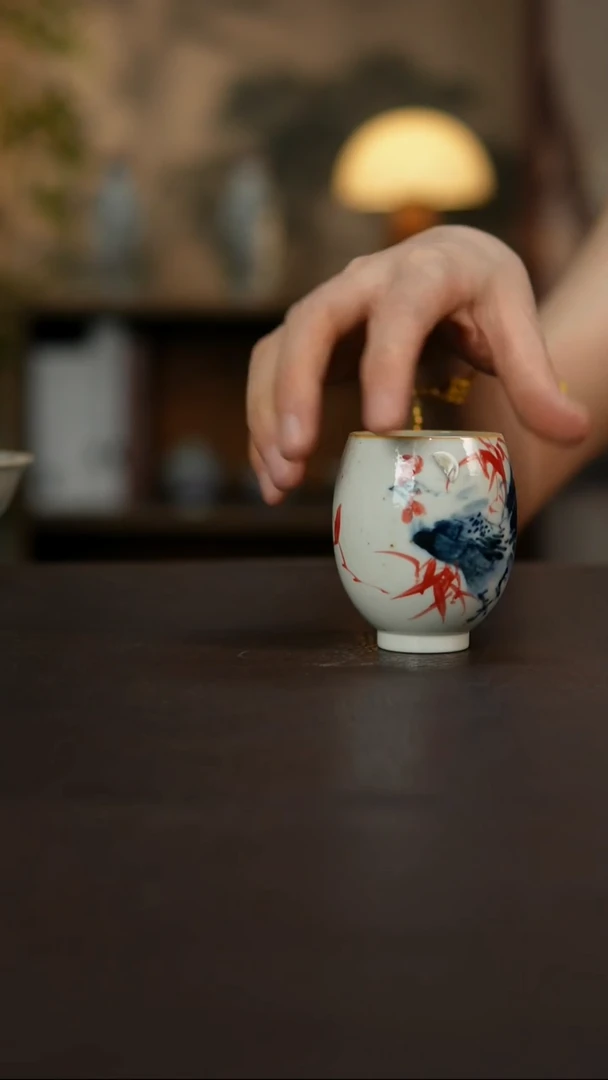 杯景德镇陶瓷杯碗柴烧多人