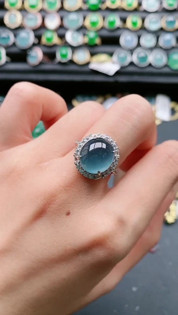 【闪购商品】翡翠戒指银S925镶嵌1111111111