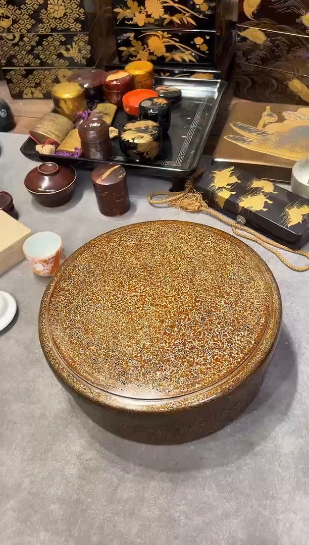 菠萝漆 内满金梨地 茶仓