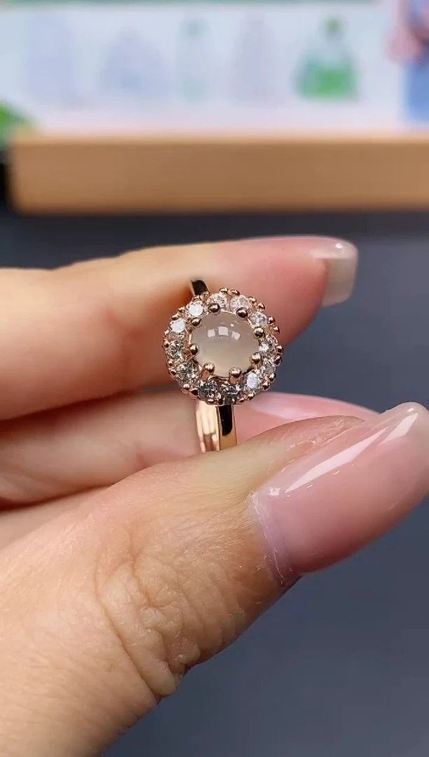 银S925镶嵌定制翡翠天然翡翠A货104