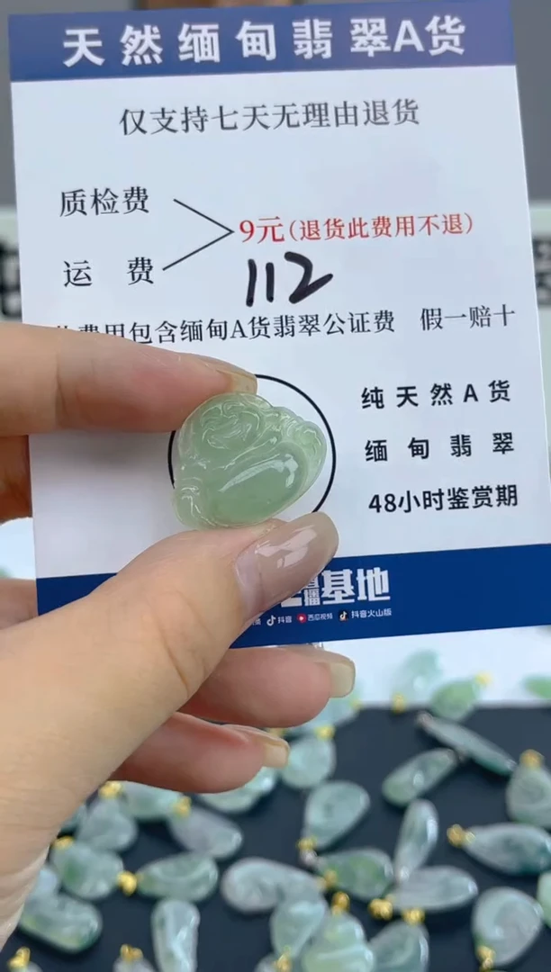 颈饰未镶嵌翡翠天然A货翡翠  112