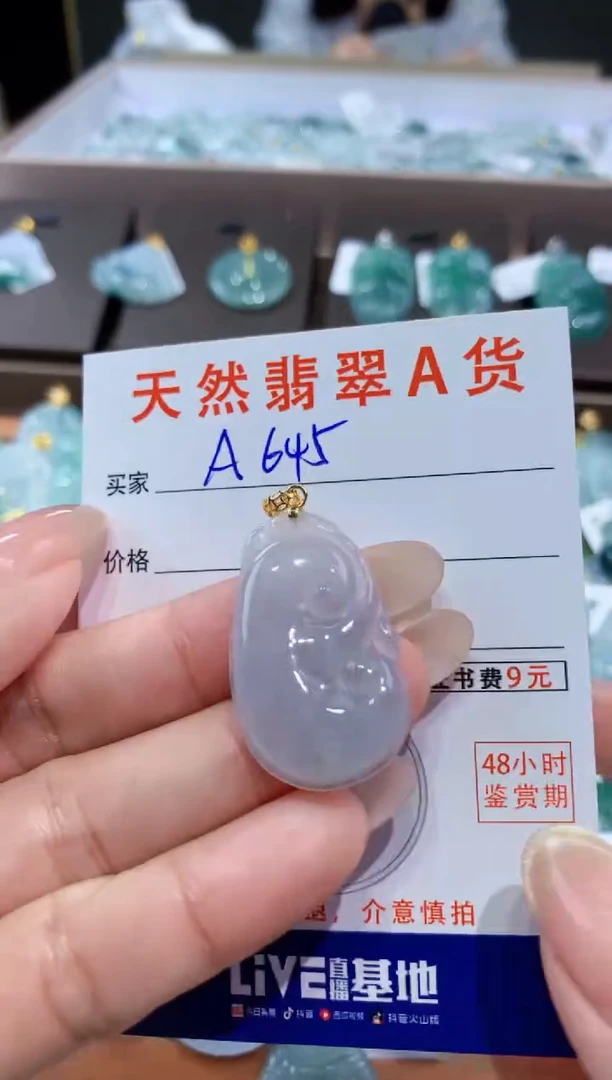 颈饰未镶嵌翡翠天然缅甸翡翠A货挂件