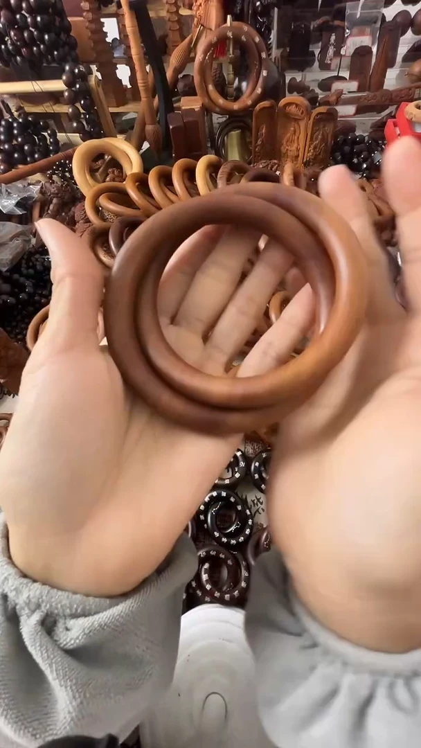 枣木乾坤圈桃木75圈口细一物一拍