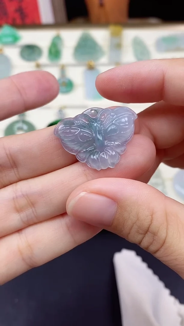 吊坠(不含链)未镶嵌翡翠蝴蝶@@CMT