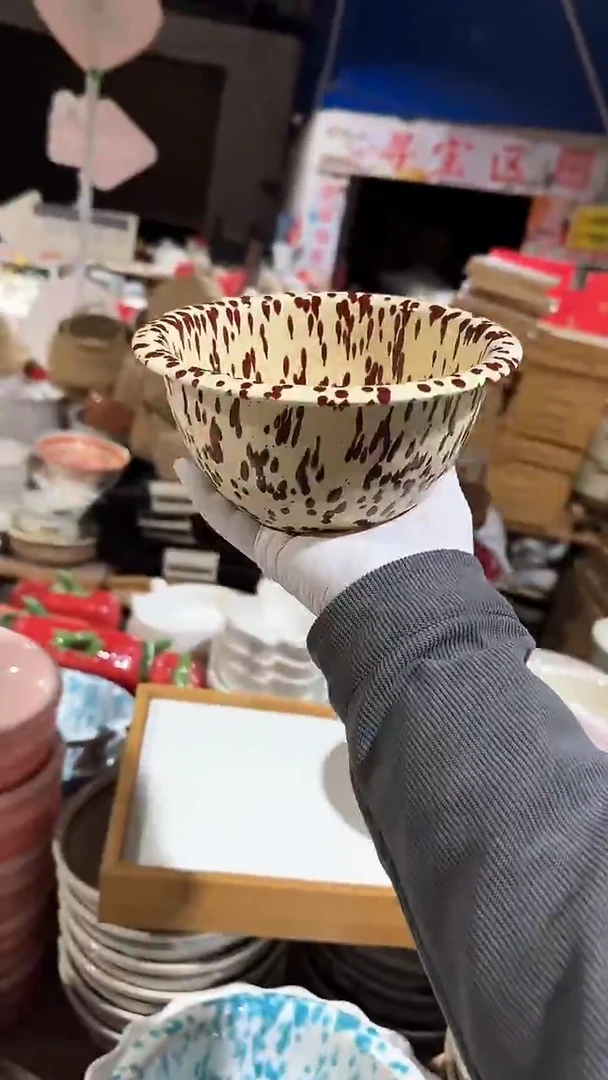 陶瓷泼墨面碗微瑕 凑满20元包邮