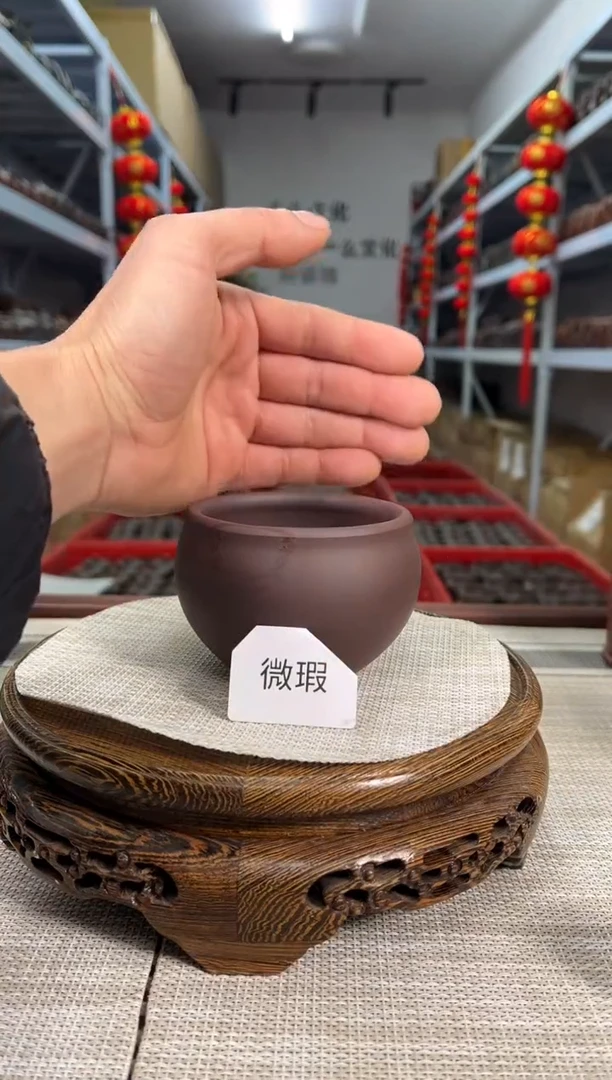【闪购商品】紫砂茶杯微瑕石红缸杯主人杯