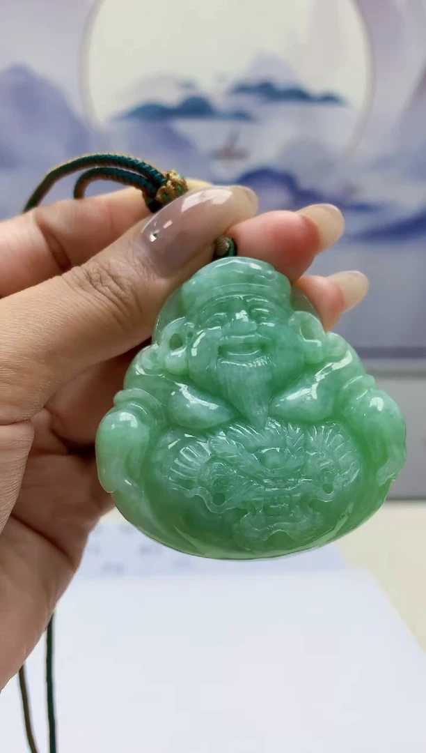 定制翡翠未镶嵌4852MM-毛货挂件76