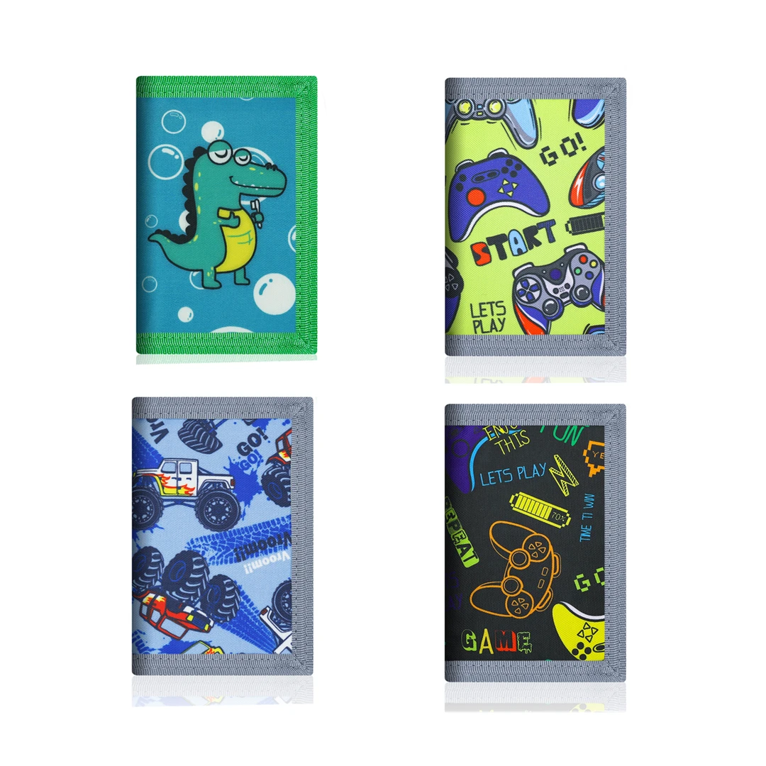 2025新款儿童男生男款动漫卡通可爱短款拉链印花钱包零钱包卡包