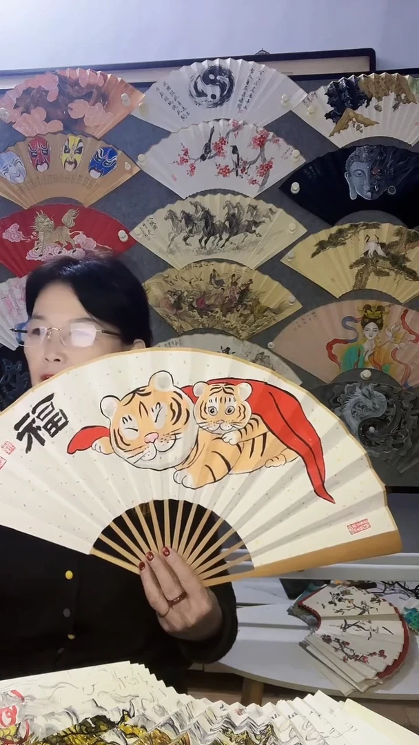 扇子十寸十五方玉竹折扇